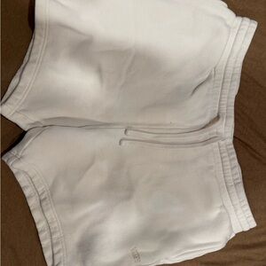 Vans White Athletic Shorts with Elastic Waistband